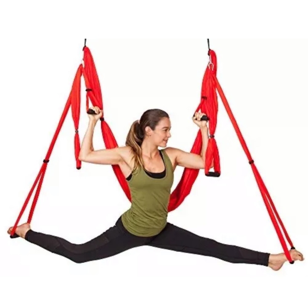 WNG Yoga Swing Aerial Yoga Inversion Sling, RED